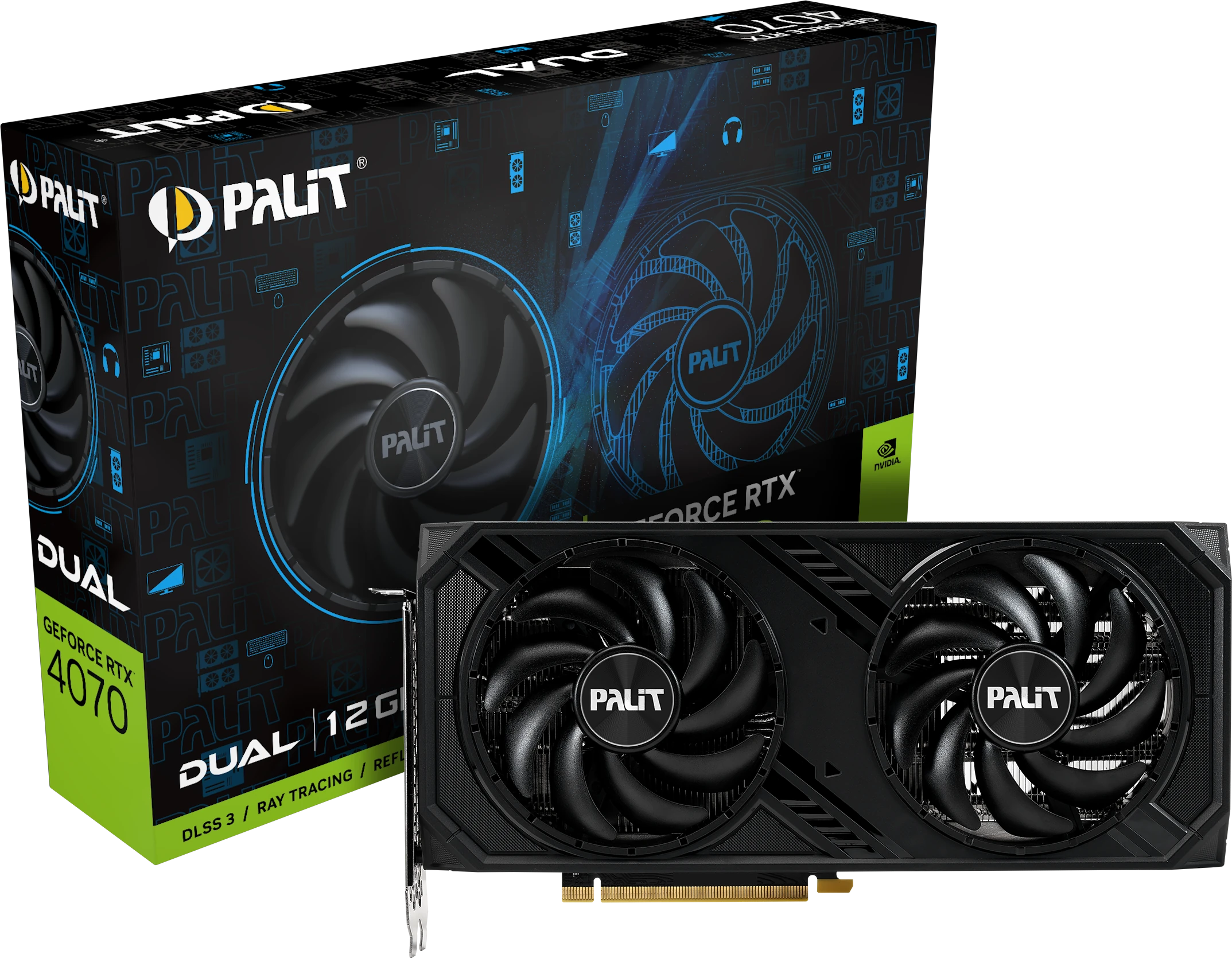 PALIT RTX4070 Dual 12GB GDDR6X 192bit 3-DP